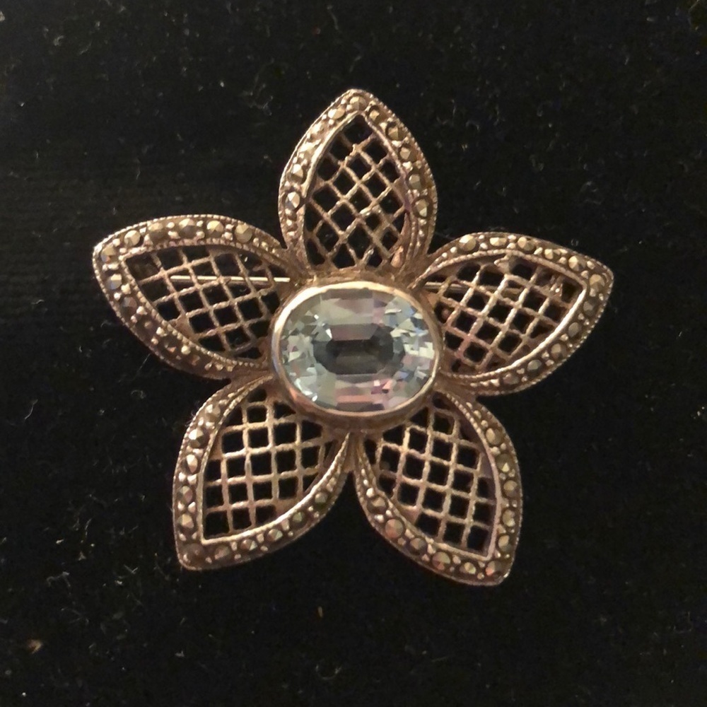 Beautiful marcasite brooch.